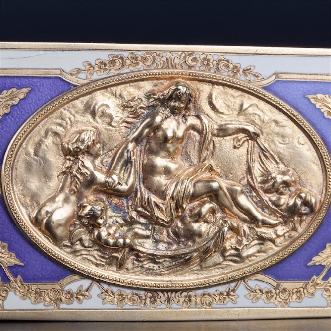 Antique French silver gilt and enamel box — image 2