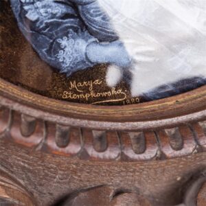 Lacquer plaque with two childs — image 3