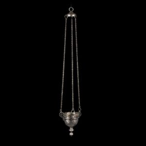 Russian silver-gilt and engraved lampada. Moscow — image 1