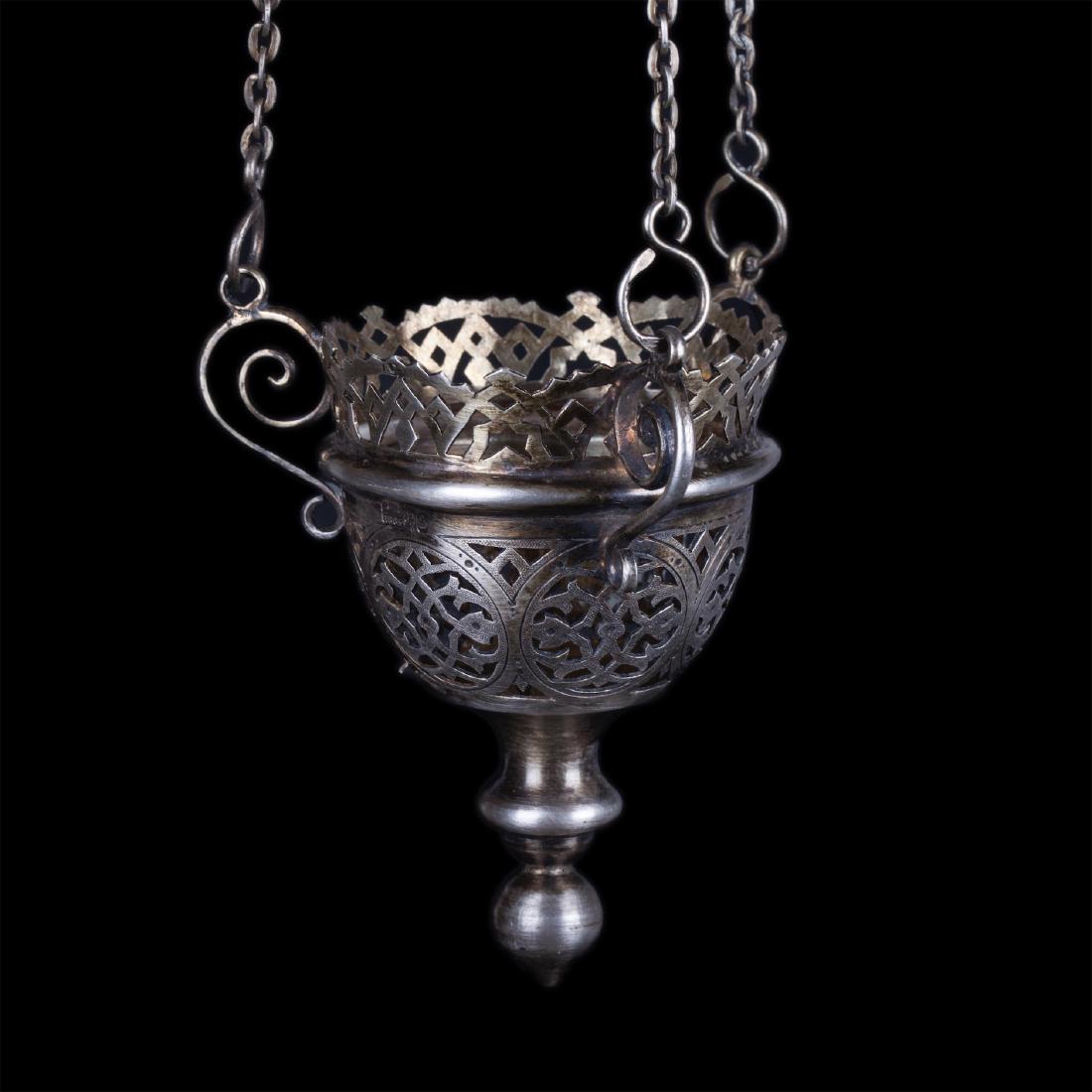 Russian silver-gilt and engraved lampada. Moscow — image 2