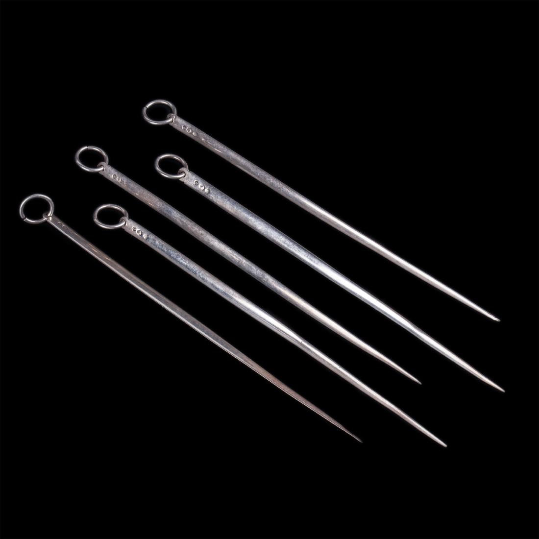 Set of 5 silver skewers, France — image 1