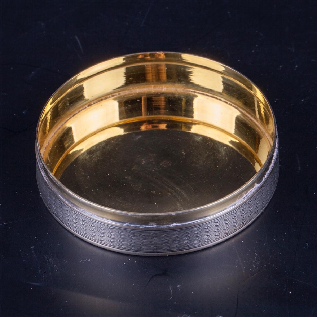 Antique French silver and guilloche enamel snuff box — image 4