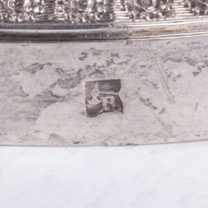 Antique silver coffee pot with wooden handles — image 8