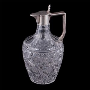 Russian silver gilt and cut-glass carafe — image 1