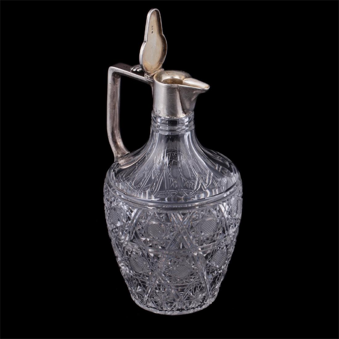 Russian silver gilt and cut-glass carafe — image 2
