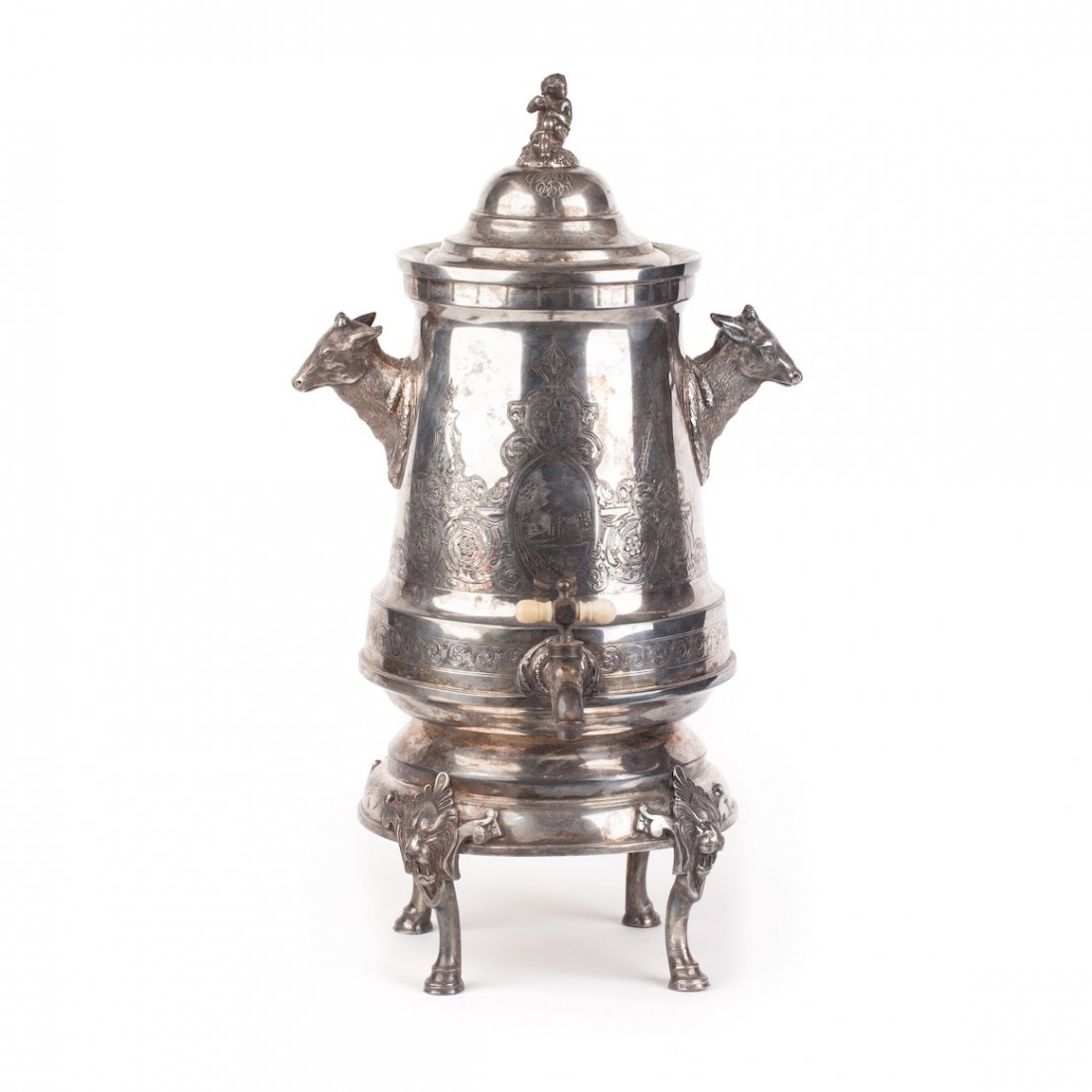 Wine jar with hunting motives. Russia, 19th century. — image 1