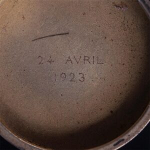 Antique silver an enamel box with a mirror on a cover — image 4