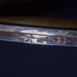 Antique silver an enamel box with a mirror on a cover — image 5
