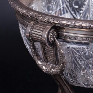 Faberge cast silver-gilt and cut-glass massive bowl — image 2