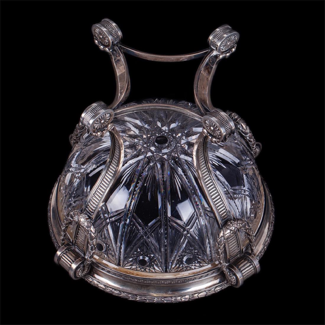 Faberge cast silver-gilt and cut-glass massive bowl — image 6