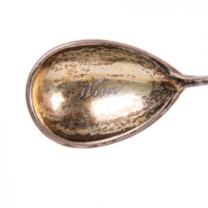 Russian silver and cloisonne enamel tea spoon — image 4