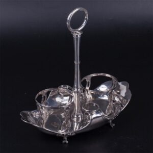 Antique French silver cruet stand, Pierre Guery — image 2