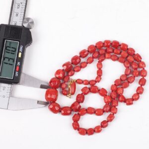 Antique Rose coral necklace with a gold lock — image 2