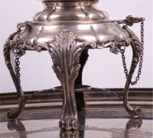 Antique silver serving set of 6 pieces — image 3