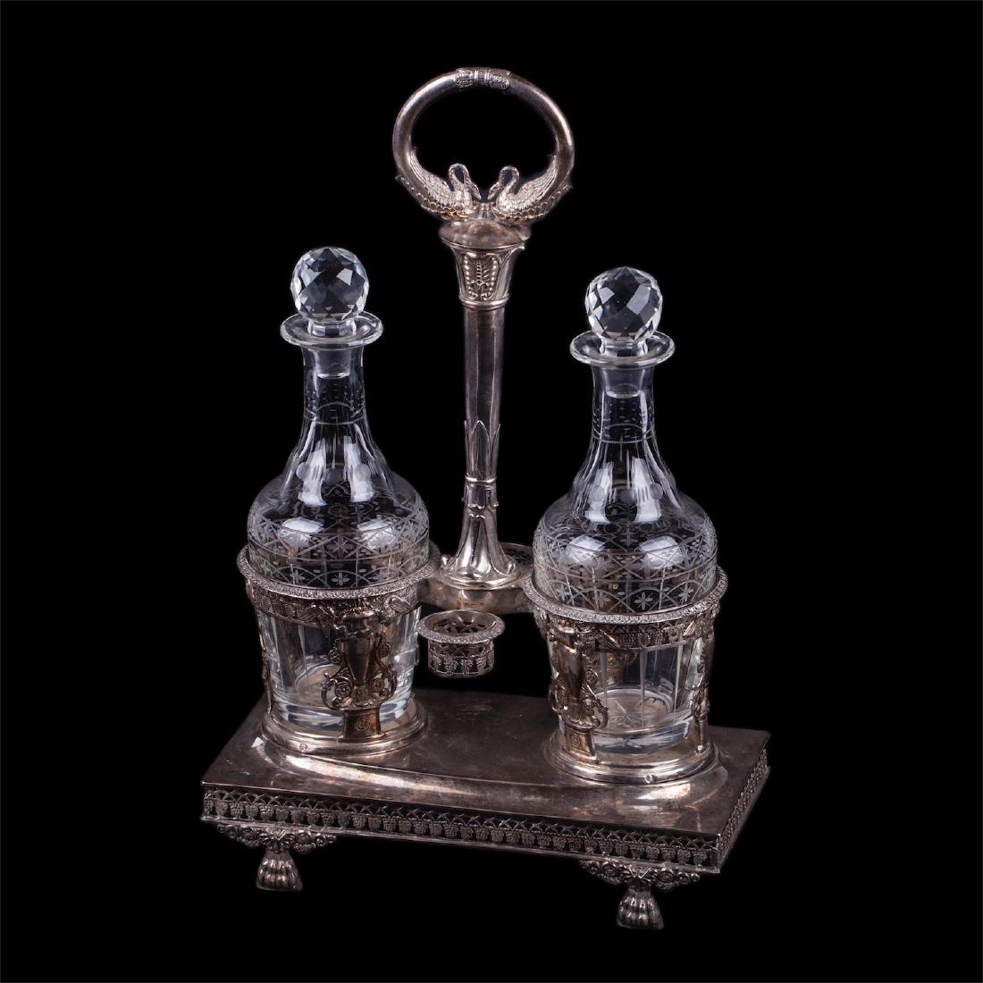Antique French silver cruet stand, Paris, 1819-1838 — image 1