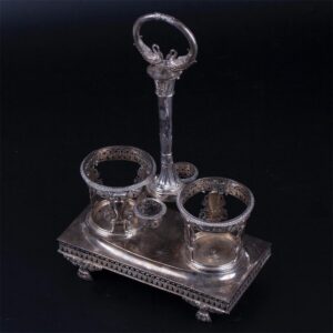 Antique French silver cruet stand, Paris, 1819-1838 — image 2
