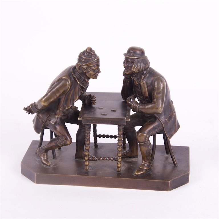 Bronze figure "Gamblers". — image 1