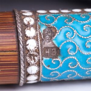 Russian silver and cloisonne enamel cane — image 2