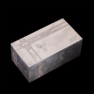 Russian silver-gilt and engraved cigar box — image 1