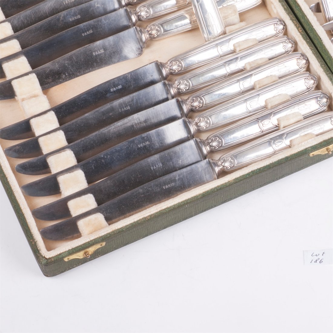 Antique French set of 2 boxes with 24 table knives — image 2