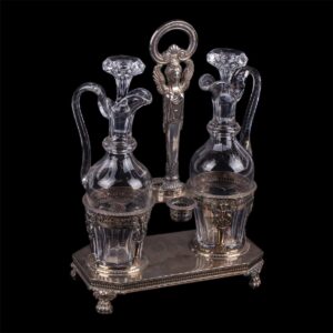 Antique French silver cruet stand, Paris, 1819-1838 — image 1