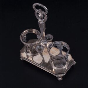 Antique French silver cruet stand, Paris, 1819-1838 — image 2