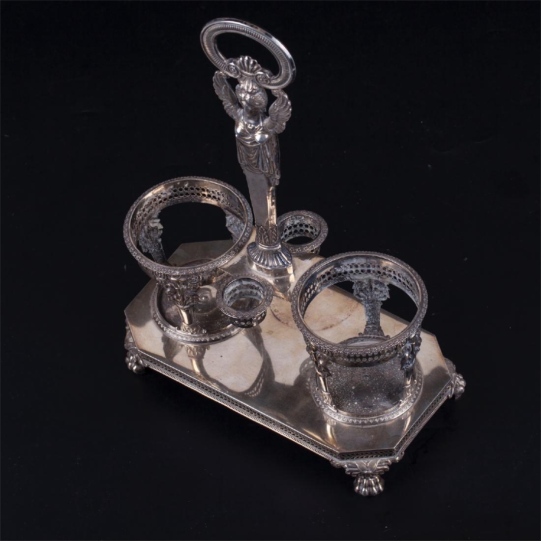 Antique French silver cruet stand, Paris, 1819-1838 — image 2