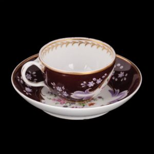 Russian porcelain cup and saucer of Popov factory — image 1