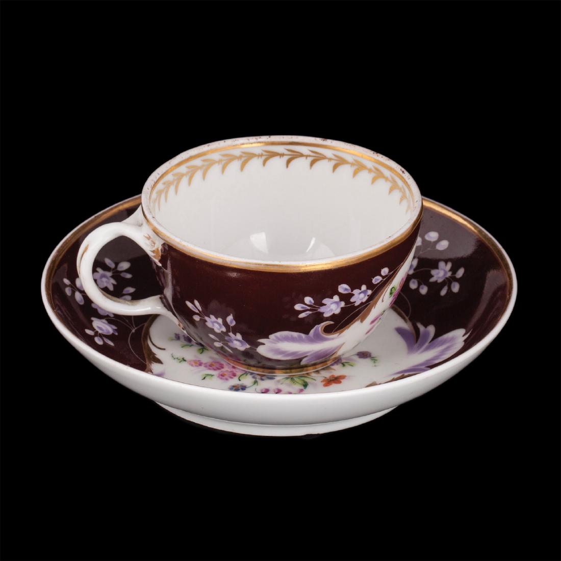 Russian porcelain cup and saucer of Popov factory — image 1