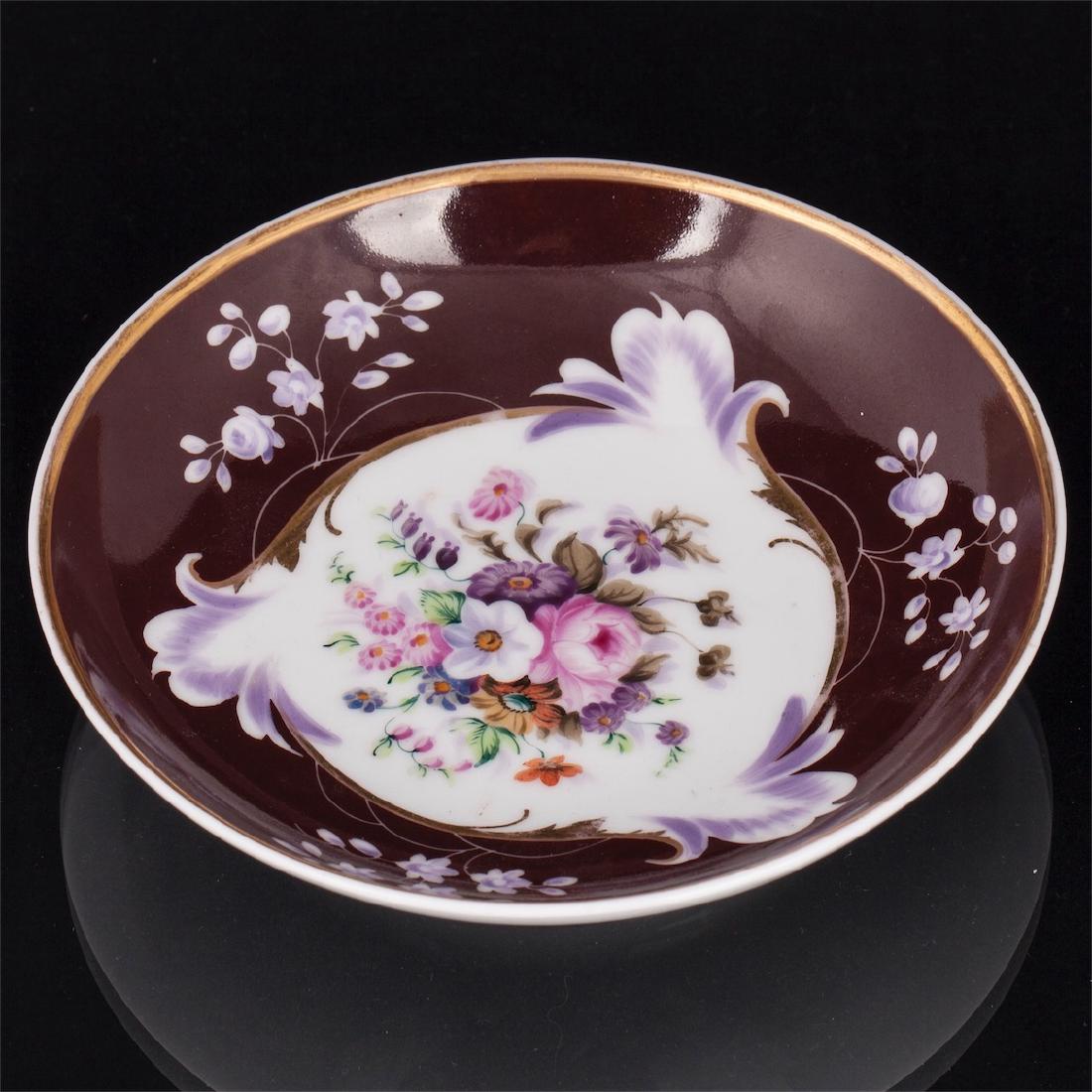 Russian porcelain cup and saucer of Popov factory — image 2