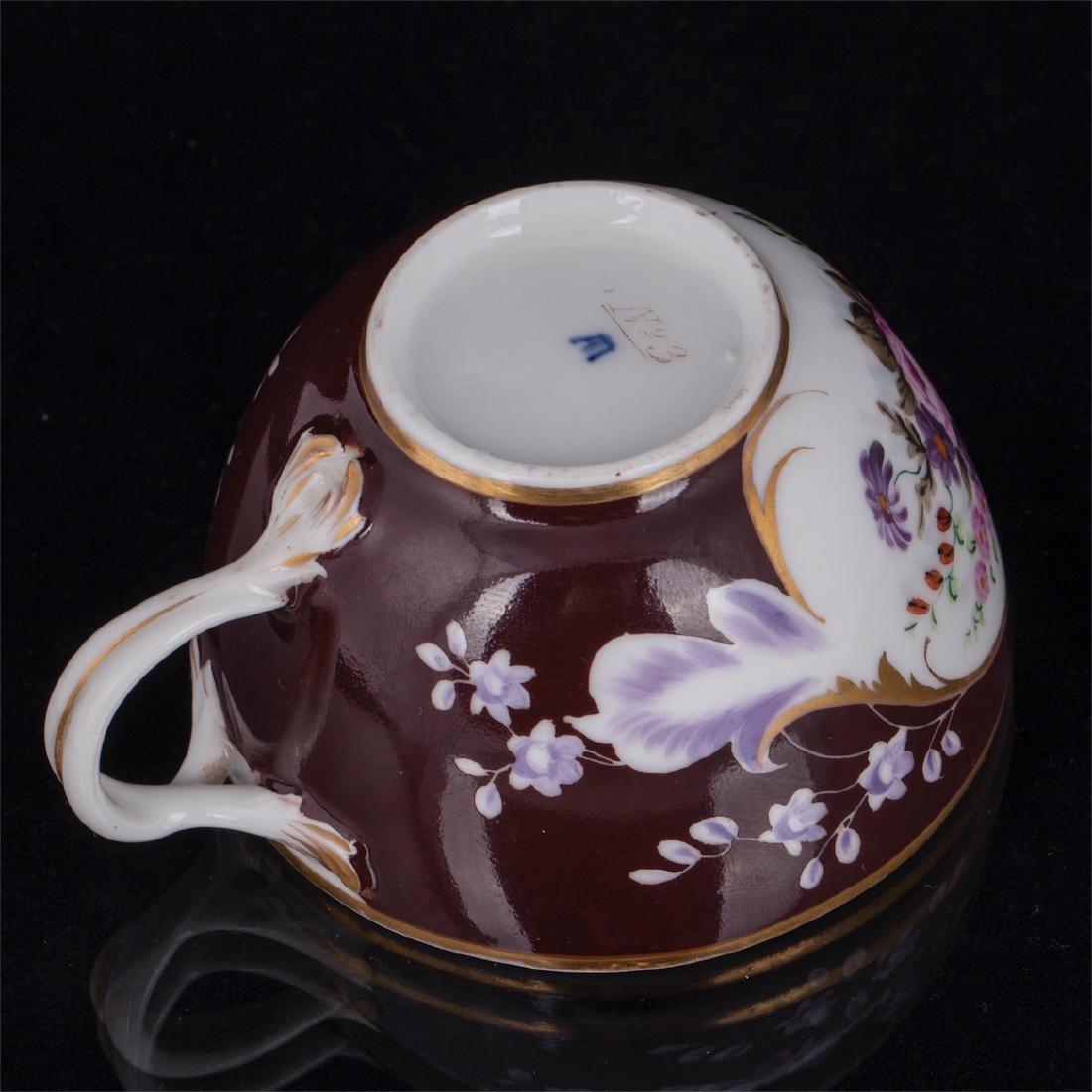 Russian porcelain cup and saucer of Popov factory — image 6