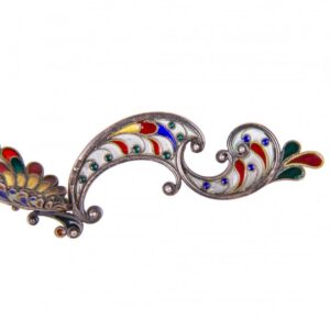 Russian silver and plique-a-jour enamel decorative — image 3