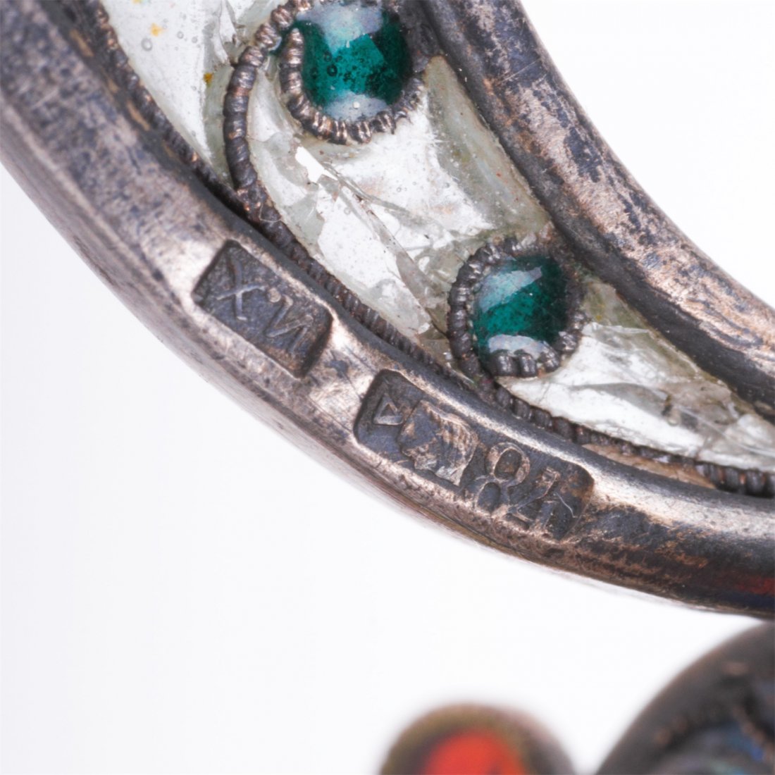 Russian silver and plique-a-jour enamel decorative — image 4