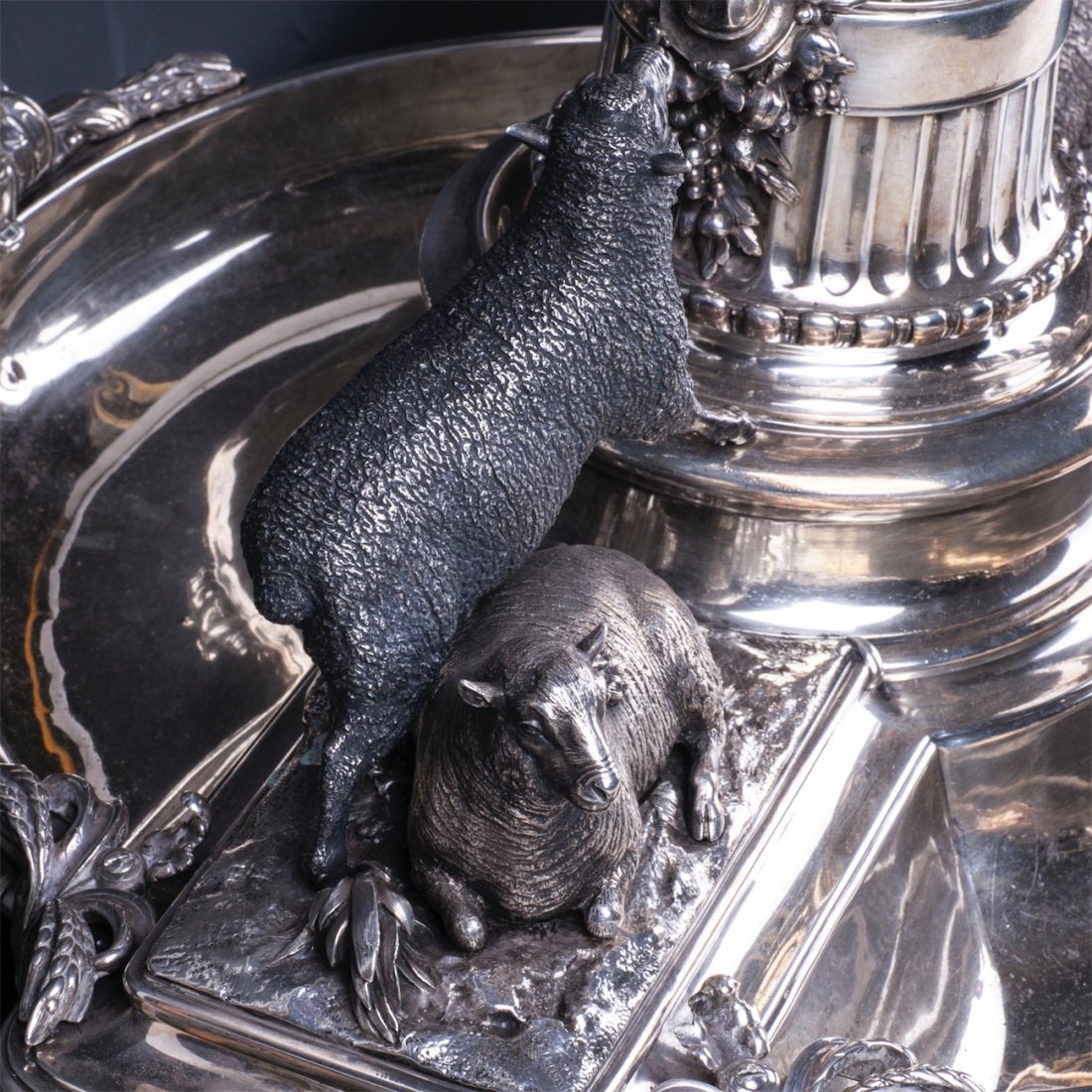 Antique French figural silver centerpiece. Christofle — image 3