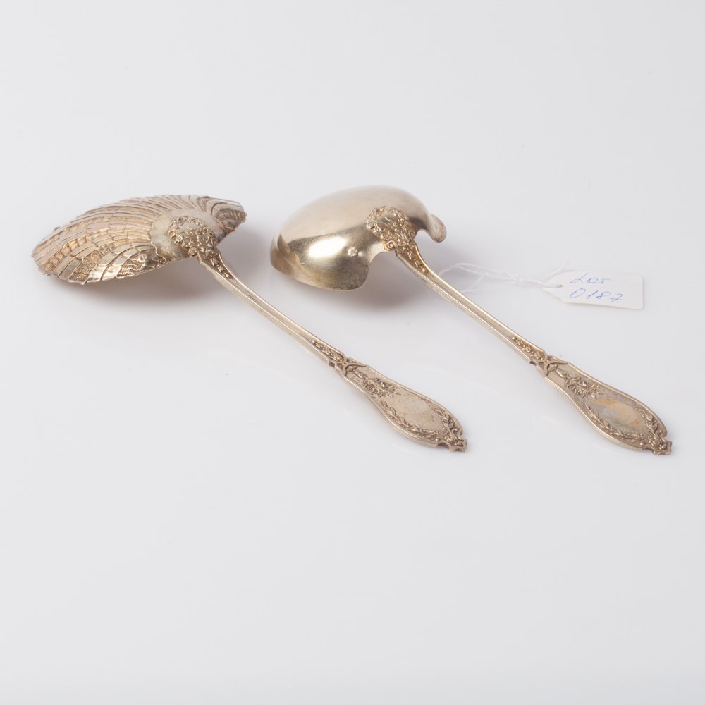 Silver serving set of 2 pieces. — image 2
