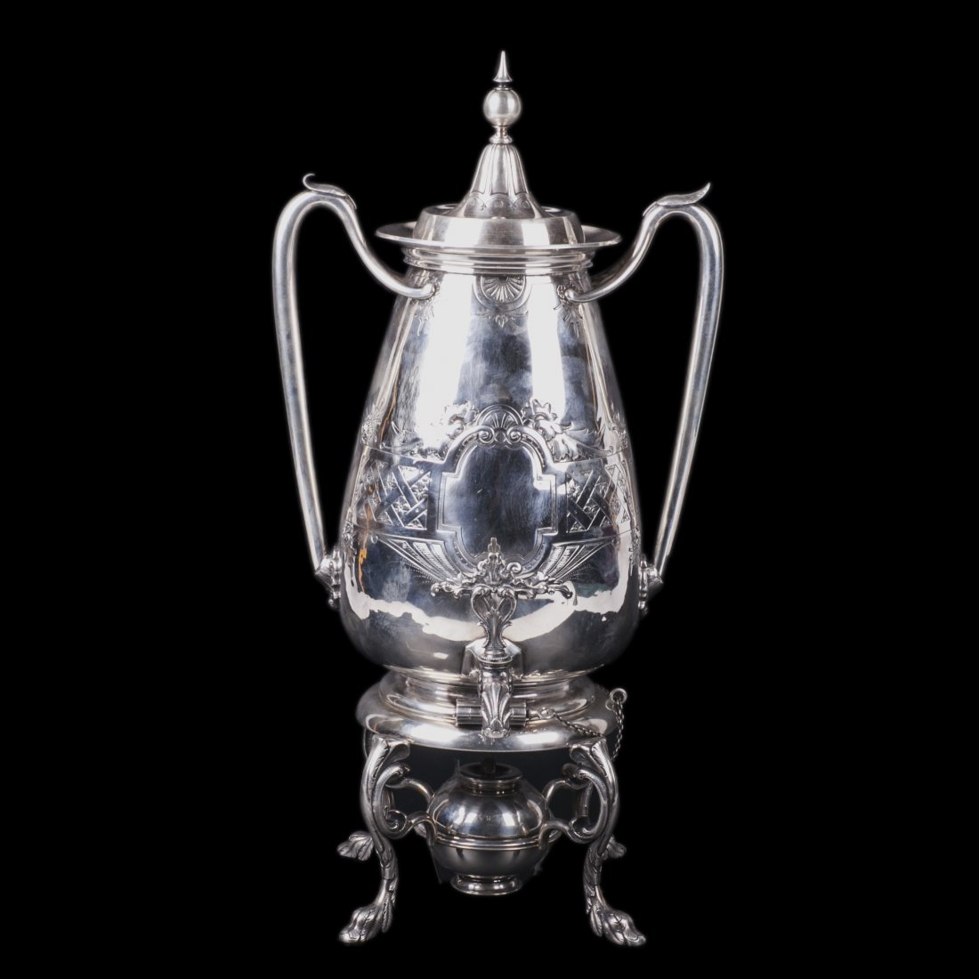 Antique English silver bouillotte — image 1