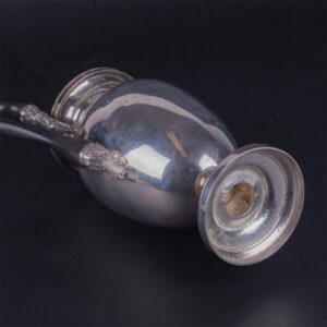 Antique silver coffee pot with wooden handle. Belgium — image 3