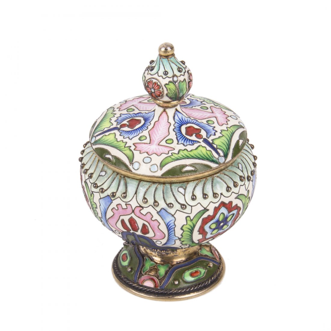 Russian presentation silver-gilt and cloisonne enamel — image 1