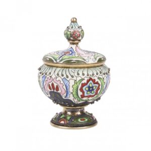 Russian presentation silver-gilt and cloisonne enamel — image 3