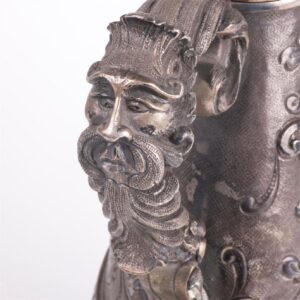 Antique silver water jug on legs — image 4