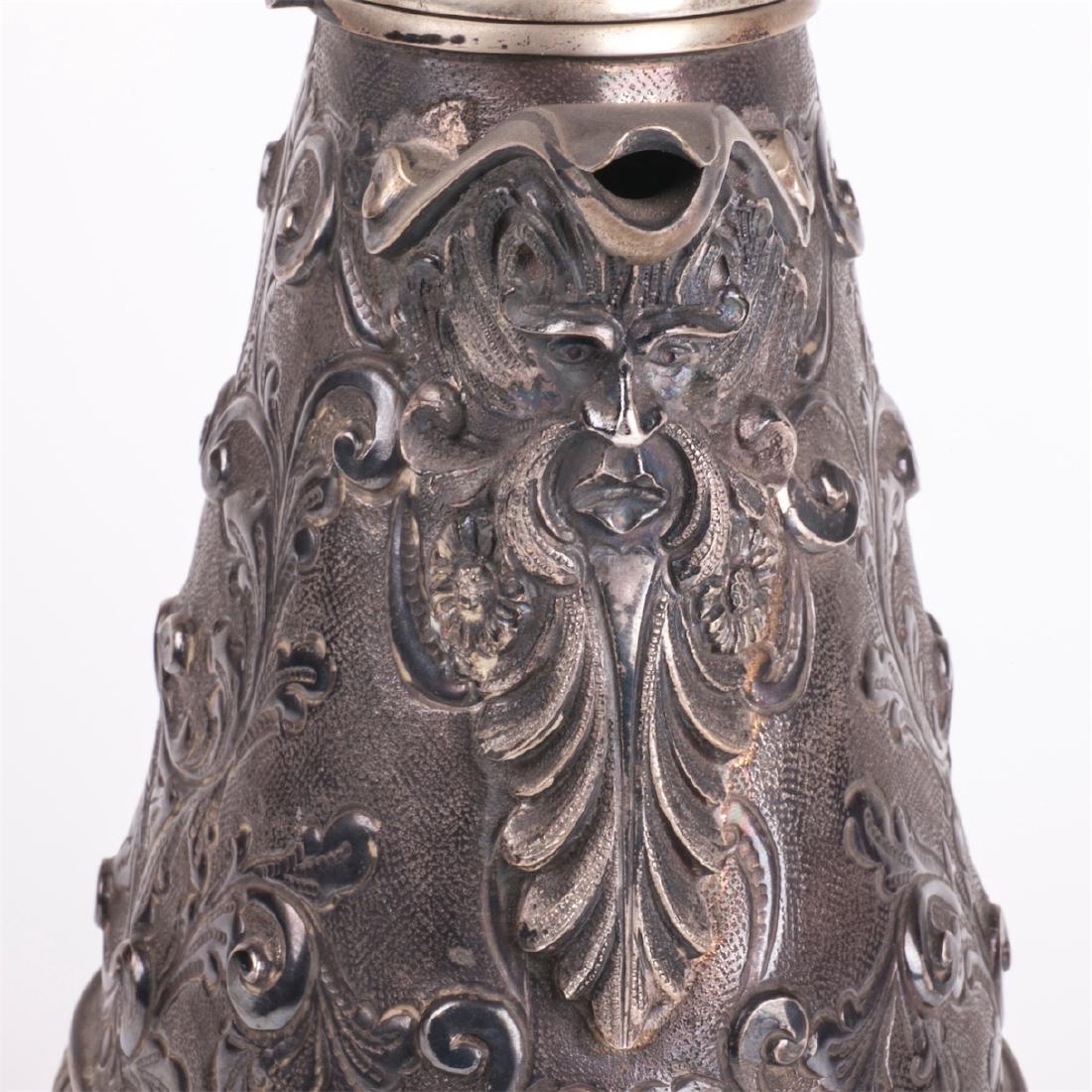 Antique silver water jug on legs — image 5
