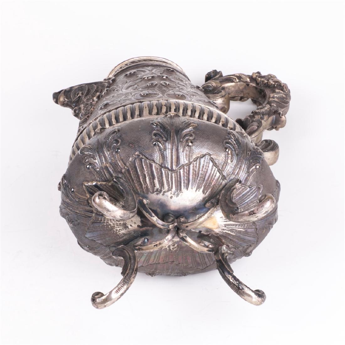 Antique silver water jug on legs — image 7