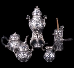 French silver service of 5 pieces "Cardeilhac" — image 1