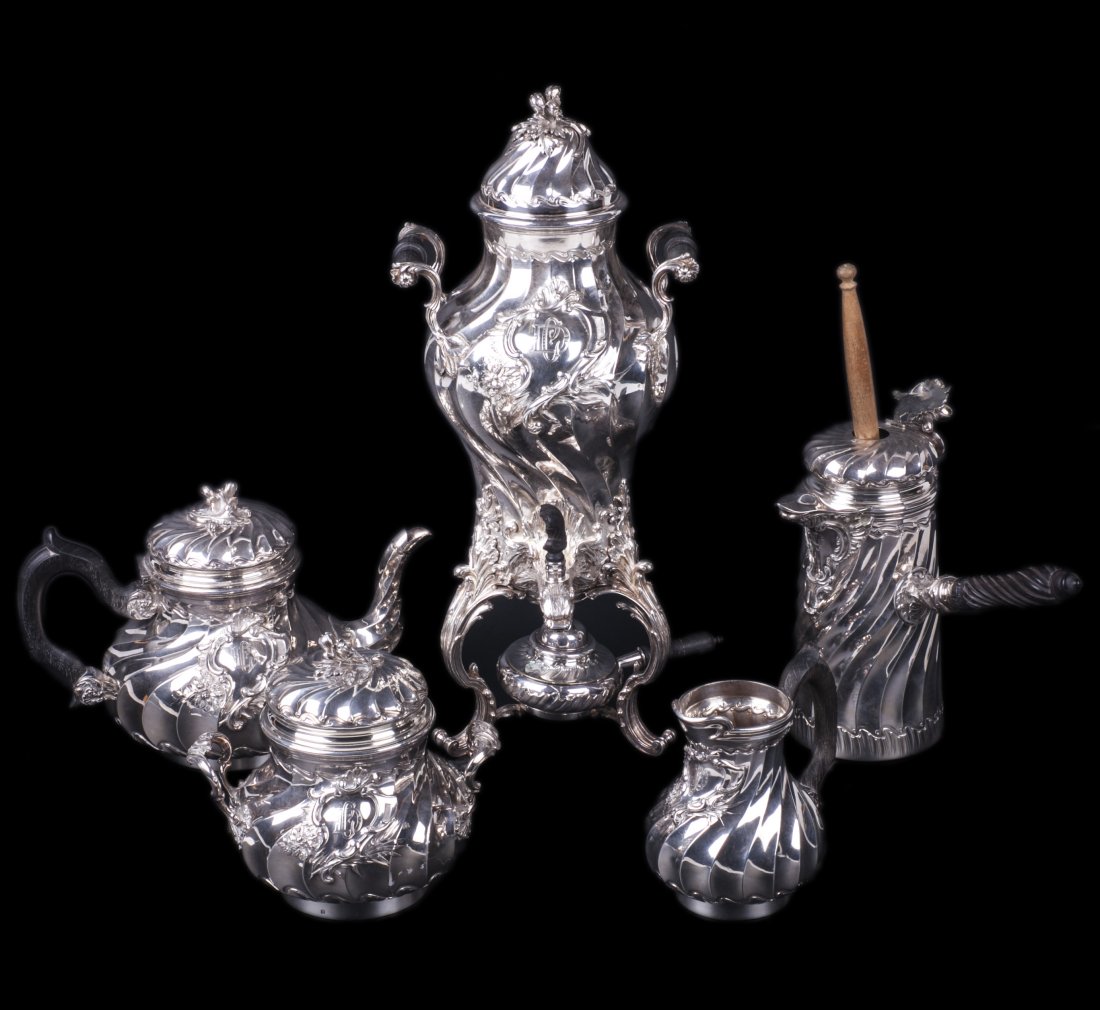 French silver service of 5 pieces "Cardeilhac" — image 1