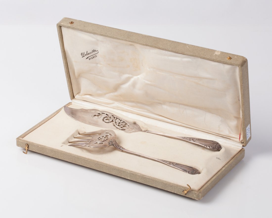 Silver serving set of 2 pieces. — image 1