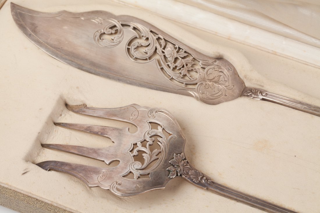 Silver serving set of 2 pieces. — image 2