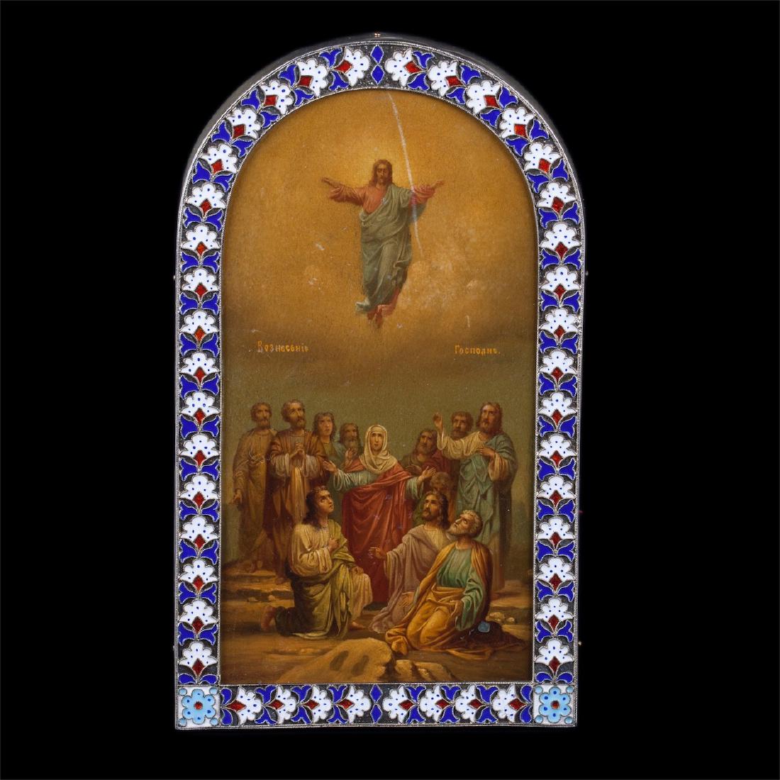 Russian icon of the ascension in an academic style — image 1