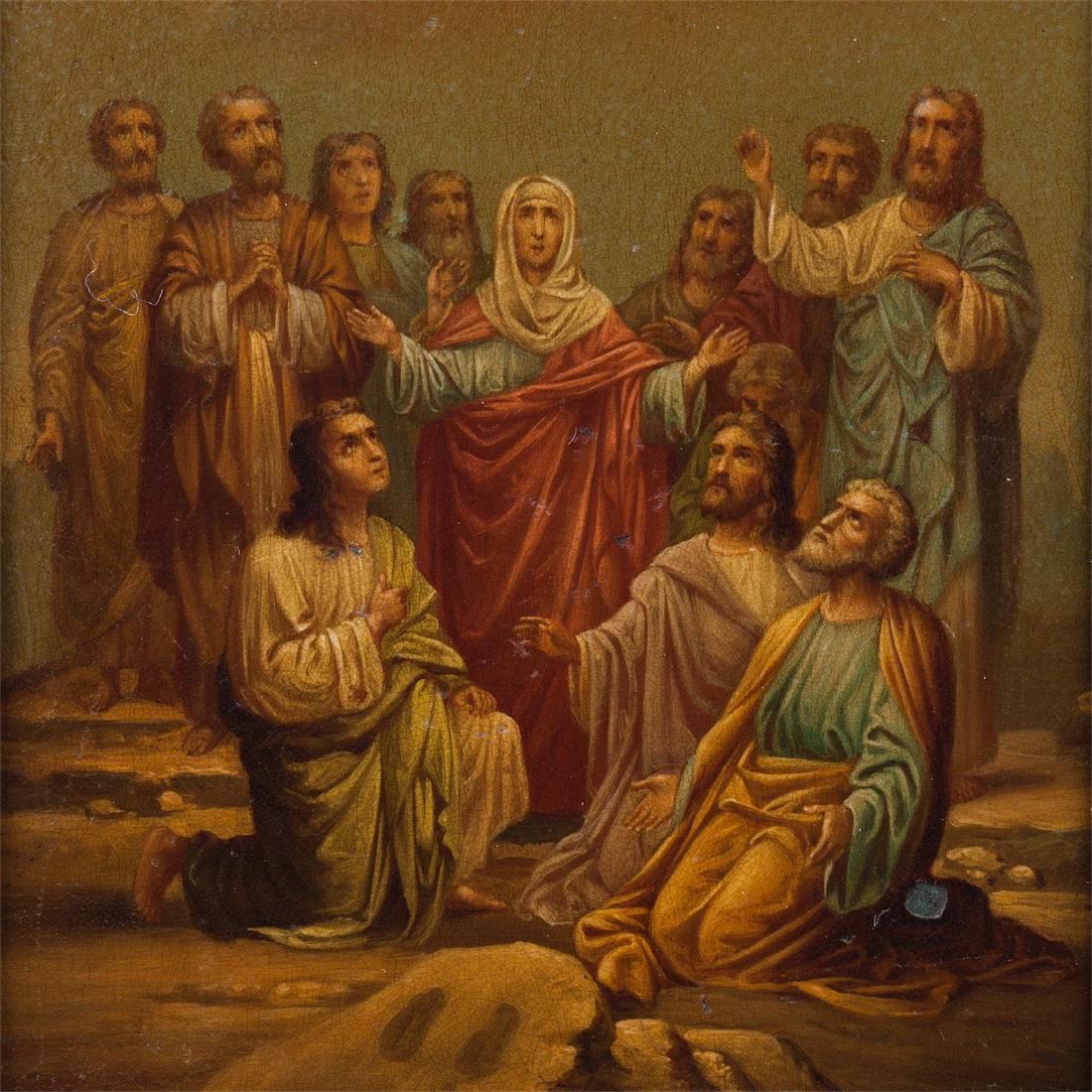 Russian icon of the ascension in an academic style — image 3
