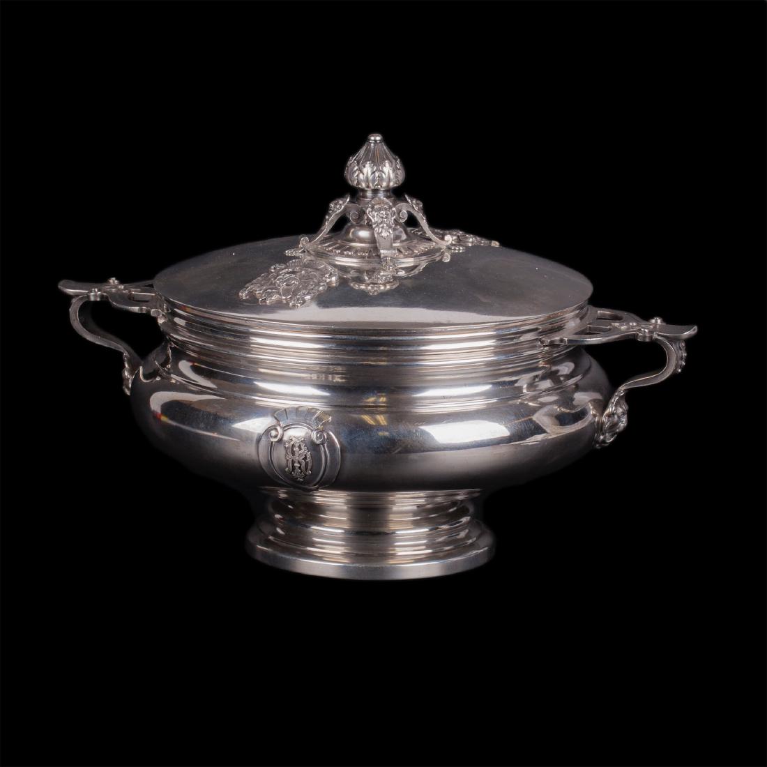 Antique French silver dish — image 1