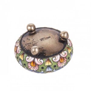 Russian silver-gilt and cloisonne enamel salt cellar — image 4
